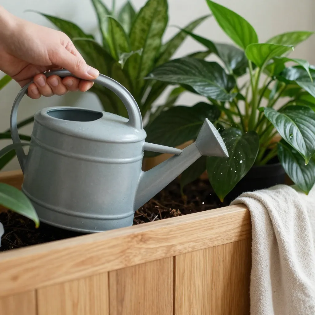 Modern plant arrangement in contemporary space